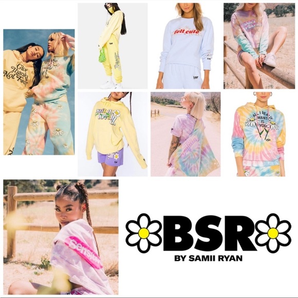 BY SAMII RYAN pastel tie dyed hoodie sweatshirt with smiling daisy small xlarge - Picture 4 of 16